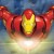 <b>Iron Man</b>, is flying through the sky when suddenly lots of flying robots come altogether to attack  the super hero. Help our hero defending his position.